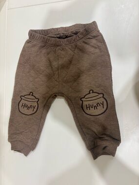 Disney Brown Quilted 'Hunny' Jogger Pants